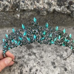 Clara Yeşil Gelin Kına Tacı Özel Gün Aksesuar Kadın Taç Saç Aksesuarı-NEWTAC-6 Clara Yeşil Gelin Kına Tacı Özel Gün Aksesuar Kadın Taç Saç Aksesuarı-NEWTAC-6