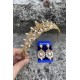 Clara Gold Gelin Kına Tacı Özel Gün Aksesuar Kadın Taç Ve Geniş Mekik Küpe Takımı-NEWTAC-9 Clara Gold Gelin Kına Tacı Özel Gün Aksesuar Kadın Taç Ve Geniş Mekik Küpe Takımı-NEWTAC-9