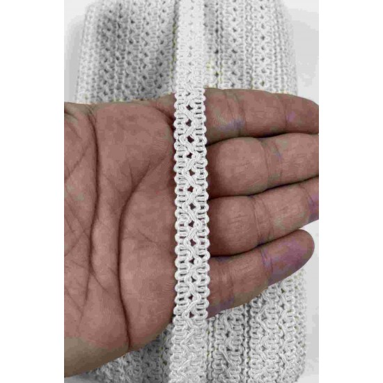 Krem Nexlora &Ouml;rg&uuml; Dokulu Dekoratif Şerit &ndash; Premium El İşi S&uuml;sleme 1 Metre-NEXLORA-5
