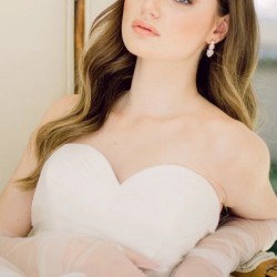 Transparan Beyaz Tül Gelinlik Eldiveni Gelinlik Aksesuarı-NIKAHTAKIMI-109