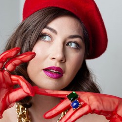 Kırmızı Dirsek Boy Uzun Tül Gelinlik Eldiveni Dış Çekim Eldiveni-NIKAHTAKIMI-118