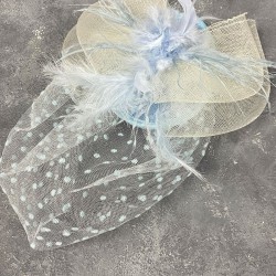 Bebe Mavi Puantiyeli Vualet Parti Ve Nikah Şapkası-NIKAHTAKIMI-128