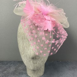 Pembe Puantiyeli Vualet Parti Ve Nikah Şapkası-NIKAHTAKIMI-130