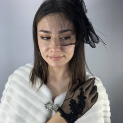 Pullu Gelin Eldiveni Ve Siyah Vualet Takımı-NIKAHTAKIMI-16