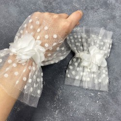 Hera Beyaz Çift Bilek Gelin Aksesuarı-NIKAHTAKIMI-163