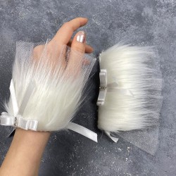 Sina Fiyonklu Beyaz Çift Bileklik Gelin Aksesuarı-NIKAHTAKIMI-169