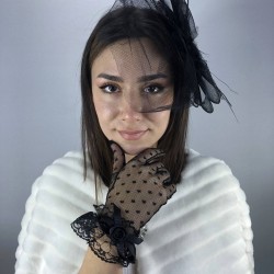 Puantiyeli Gelin Eldiveni Ve Siyah Vualet Takımı-NIKAHTAKIMI-20