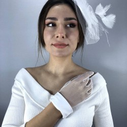 Beyaz Eldiven Ve Beyaz Vualet Nikah Takımı-NIKAHTAKIMI-60