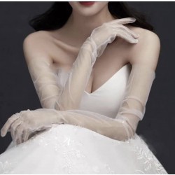 Pazu Boy Abiye Eldiveni Beyaz Kostüm Gelin Eldiveni-NIKAHTAKIMI-92