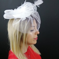 Beyaz Vualet Nikah Şapkası-NKH-1009
