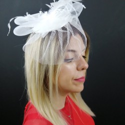 Beyaz Vualet Nikah Şapkası-NKH-1009