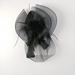 Siyah Vualet Gelin Şapkası-NKH-1038