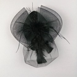 Siyah Vualet Gelin Şapkası-NKH-1038