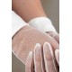 Noirvelle Sheer Beyaz T&uuml;l Eldiven &ndash; Manşetli Kısa L&uuml;ks Gelin ve Davet Aksesuarı-NOIRVELLE-1