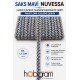 Saks Mavi Nuvessa Hasır &Ccedil;apraz Tasarım Dekoratif Şerit 1 Metre Paketleme S&uuml;sleme Şeridi-NUVESSA-2