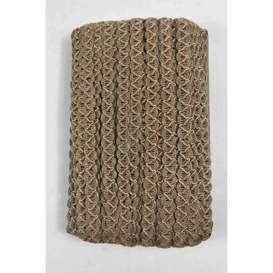 Yavruağzı Nuvessa Hasır &Ccedil;apraz Tasarım Dekoratif Şerit 1 Metre Paketleme S&uuml;sleme Şeridi-NUVESSA-3