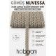 G&uuml;m&uuml;ş Nuvessa Hasır &Ccedil;apraz Tasarım Dekoratif Şerit 1 Metre Paketleme S&uuml;sleme Şeridi-NUVESSA-5
