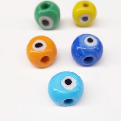 Renkli Yuvarlak Dana Gözü Nazar Boncuğu-NZR-1022