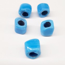 Mavi Kare Cam Takı Boncuğu-NZR-1026