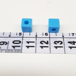 Açık Mavi Plastik Küp Takı Boncuğu-NZR-1032