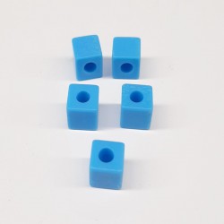 Açık Mavi Plastik Küp Takı Boncuğu-NZR-1032