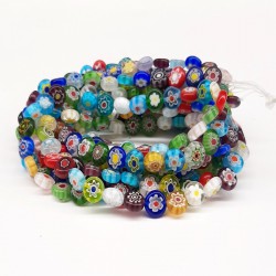 Renkli Desenli Cam Boncuk-NZR-1050