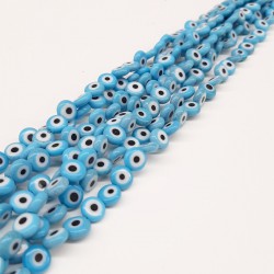 Turkuaz Yassı Nazar Boncuğu-NZR-1051