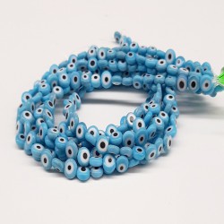 Turkuaz Yassı Nazar Boncuğu-NZR-1051