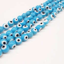 Mavi Beyaz Cam Nazar Boncuğu-NZR-1057