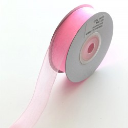 Pembe Organze Kurdele 2 cm-ORG-1008