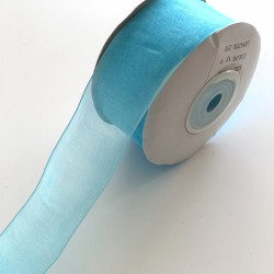 Turkuaz Organze Kurdele 3 cm-ORG-1009