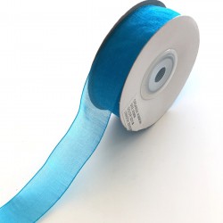 Turkuaz Mavi Organze Kurdele 2 cm-ORG-1014