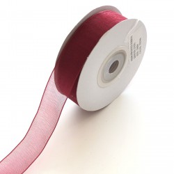 Bordo Organze Kurdele 2 cm-ORG-1021