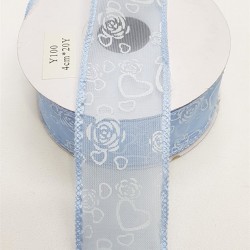 Organze Baskılı Kurdele 4 Cm-ORG-1035