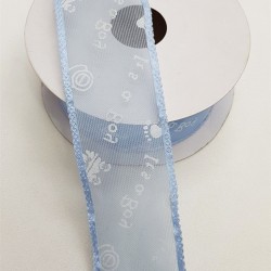 Baskılı Organze Kurdele 4 Cm-ORG-1038