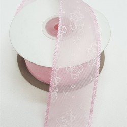 Baskılı Organze Kurdele 4 Cm-ORG-1039