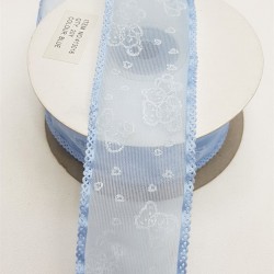 Baskılı Organze Kurdele 4 Cm-ORG-1040