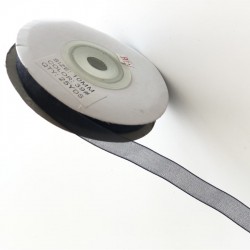 Siyah Organze Kurdela 1 cm-ORG-1060