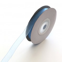 Mavi Rengi Organze Kurdele 1 cm-ORG-1064