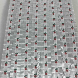 Beyaz G&uuml;l Desenli Organze Fırfır Şerit &ndash; Volanlı Romantik S&uuml;sleme Şeridi 1 Metre-ORGANLISSE-11