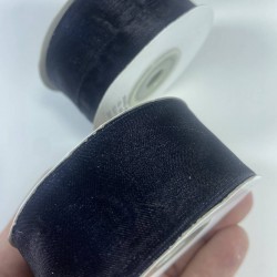 Siyah Organze Kurdele 3 Cm 1 Top 22 Metre-ORGANZEKURDELE-1000