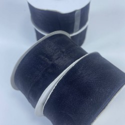 Siyah Organze Kurdele 3 Cm 1 Top 22 Metre-ORGANZEKURDELE-1000