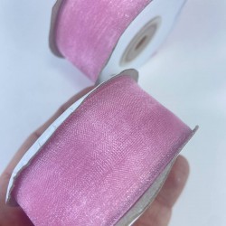Koyu Pudra Organze Kurdele 3 Cm 1 Top 22 Metre-ORGANZEKURDELE-1001