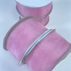 Koyu Pudra Organze Kurdele 3 Cm 1 Top 22 Metre-ORGANZEKURDELE-1001
