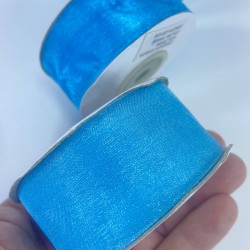 Turkuaz Organze Kurdele 3 Cm 1 Top 22 Metre-ORGANZEKURDELE-1003