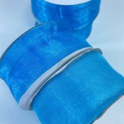 Turkuaz Organze Kurdele 3 Cm 1 Top 22 Metre-ORGANZEKURDELE-1003