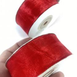 Kırmızı Organze Kurdele 3 Cm 1 Top 22 Metre-ORGANZEKURDELE-1004