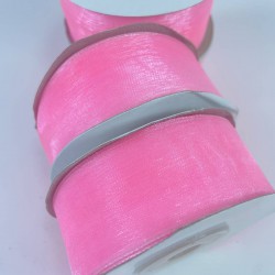 Fuşya Organze Kurdele 3 Cm 1 Top 22 Metre-ORGANZEKURDELE-1005