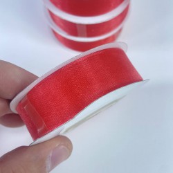 Kırmızı Organze Kurdele 2 Cm 1 Top 22 Metre-ORGANZEKURDELE-1007