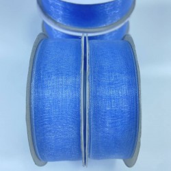Mavi Organze Kurdele 2 Cm 1 Top 22 Metre-ORGANZEKURDELE-1010